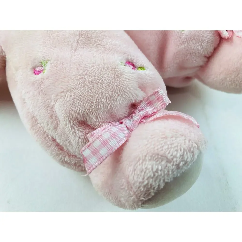 Carters Baby Doll Rattle Pink Dress Prestige Flowers Bows Yellow Hair Blue Eyes